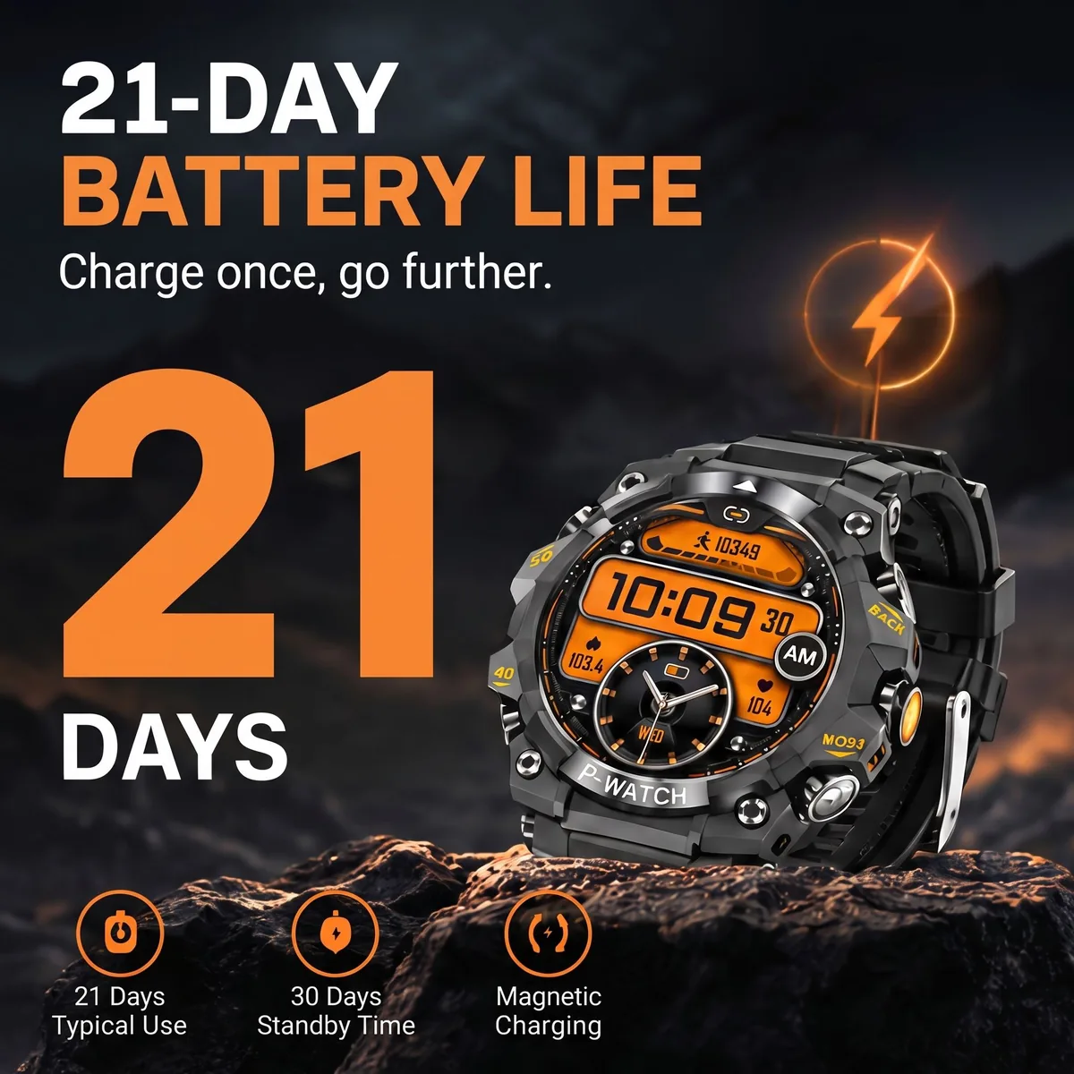 Vantrek X1 21-day battery visual