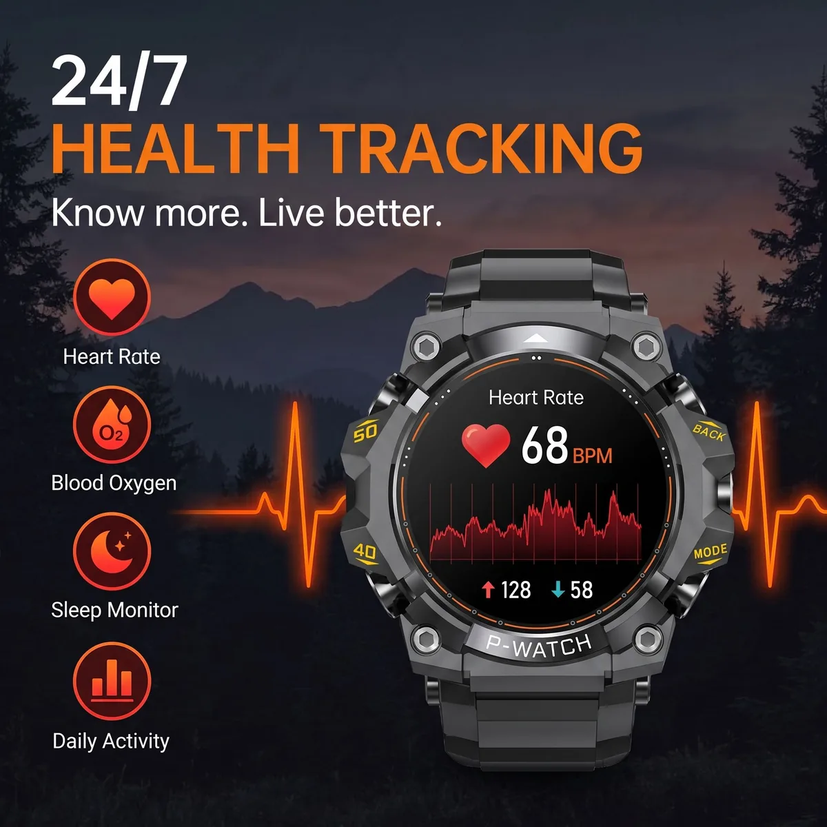 Vantrek X1 general wellness and activity tracking